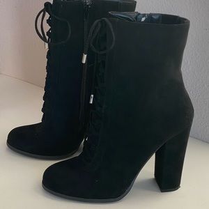 Black Lace Up Booties size 7